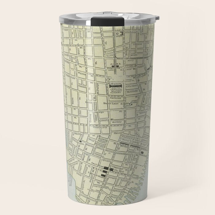 Vintage Map of Charleston SC (1901) Travel Mug Gallery Image 1