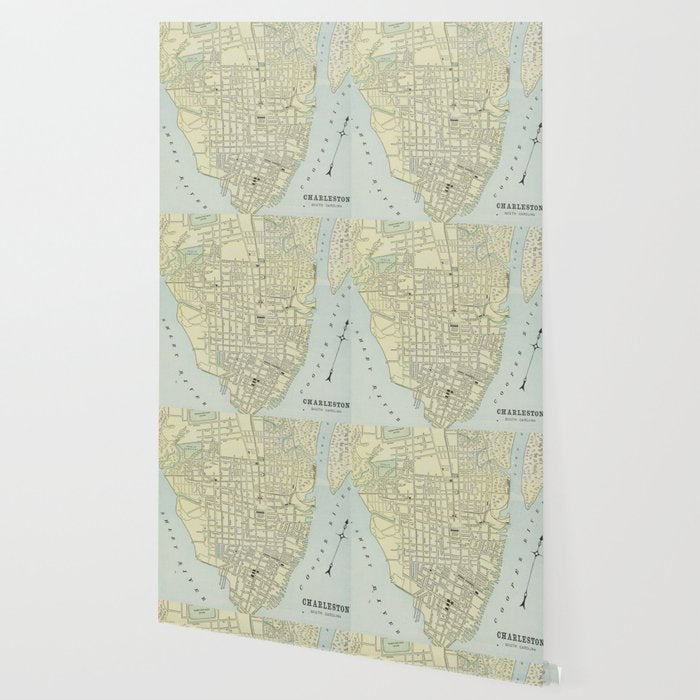 Vintage Map of Charleston SC (1901) Wallpaper Gallery Image 2