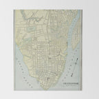 Vintage Map of Charleston SC (1901) Throw Blanket Gallery Image 2