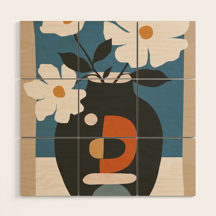 Geometric Blossom 4 Wood Wall Art Gallery Image 1
