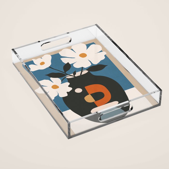 Geometric Blossom 4 Acrylic Tray Gallery Image 1