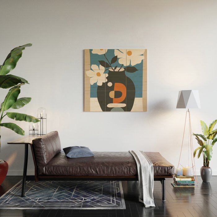 Geometric Blossom 4 Wood Wall Art Gallery Image 2