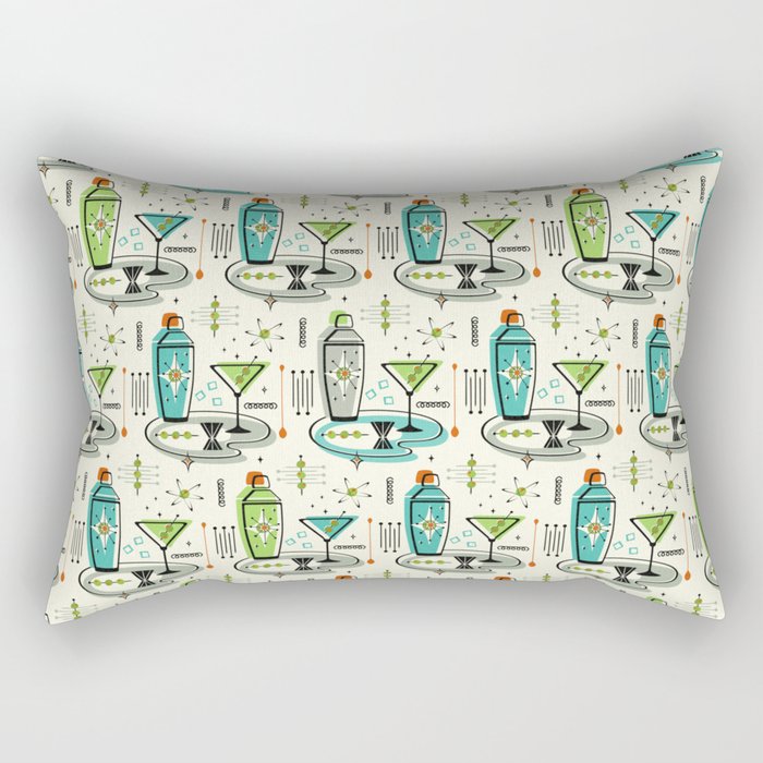 Atomic Martini ©studioxtine Rectangular Pillow Gallery Image 1