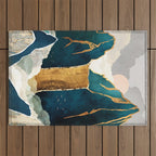 Golden Waterfall Outdoor Rug Gallery Image 1
