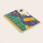 Gustav Klimt Style Dog with Colorful Scarf Notebook Gallery Image 3