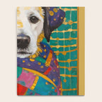 Gustav Klimt Style Dog with Colorful Scarf Notebook Gallery Image 4