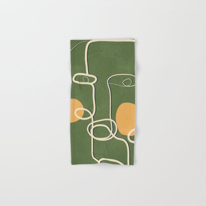 Abstract Face Line Art 06 Bath Towel Gallery Image 1