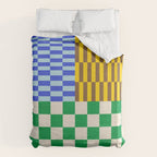 Retro Checkerboard Collage 02 Duvet Cover Gallery Image 6