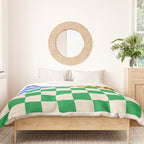 Retro Checkerboard Collage 02 Duvet Cover Gallery Image 3