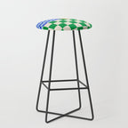 Retro Checkerboard Collage 02 Stool Gallery Image 1