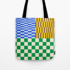 Retro Checkerboard Collage 02 Tote Bag Gallery Image 1