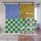 Retro Checkerboard Collage 02 Wall Mural Gallery Image 1