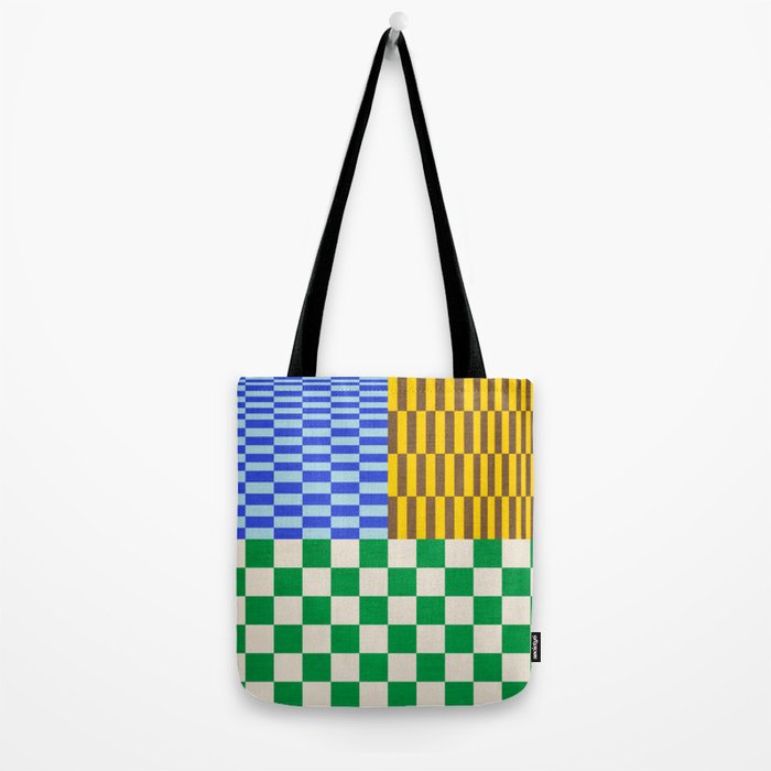 Retro Checkerboard Collage 02 Tote Bag Gallery Image 2