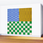 Retro Checkerboard Collage 02 Wall Mural Gallery Image 2