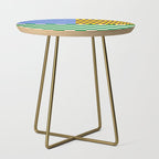 Retro Checkerboard Collage 02 Side Table Gallery Image 1