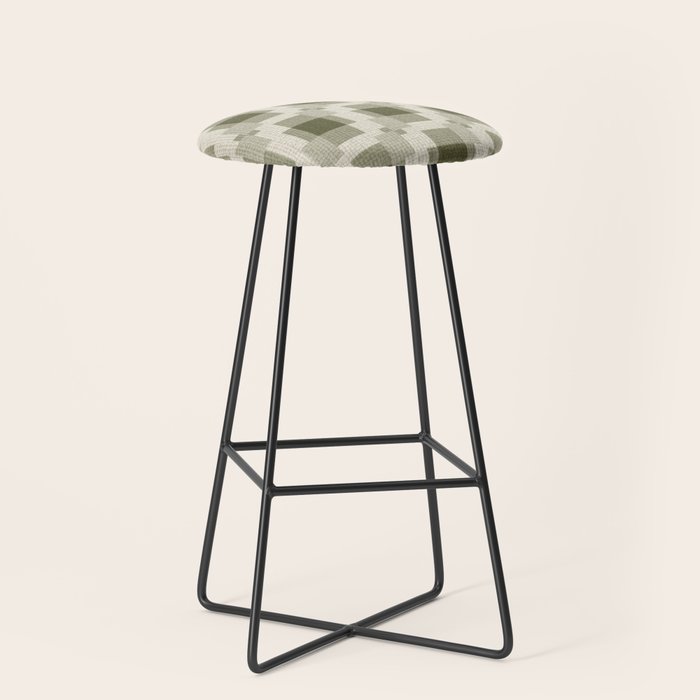 Shaded Lichen Multi Gingham Woven Checker Stool Gallery Image 1