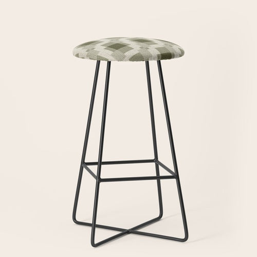Shaded Lichen Multi Gingham Woven Checker Stool Gallery Image 1