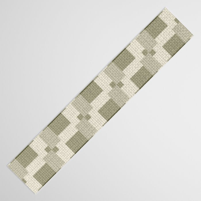 Shaded Lichen Multi Gingham Woven Checker Table Runner Gallery Image 3