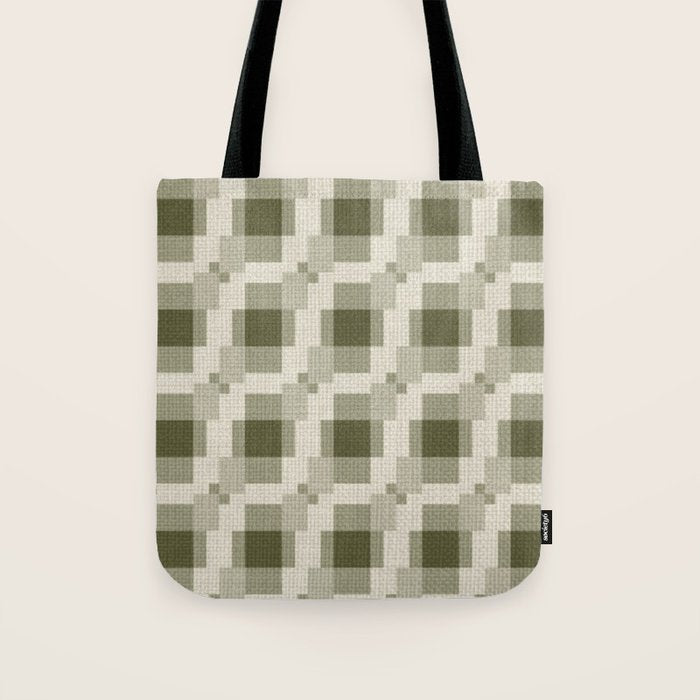 Shaded Lichen Multi Gingham Woven Checker Tote Bag Gallery Image 1