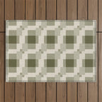 Shaded Lichen Multi Gingham Woven Checker Outdoor Rug Gallery Image 1