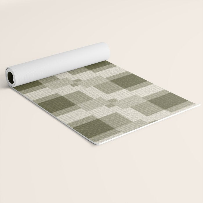 Shaded Lichen Multi Gingham Woven Checker Yoga Mat Gallery Image 2