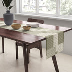 Shaded Lichen Multi Gingham Woven Checker Table Runner Gallery Image 2