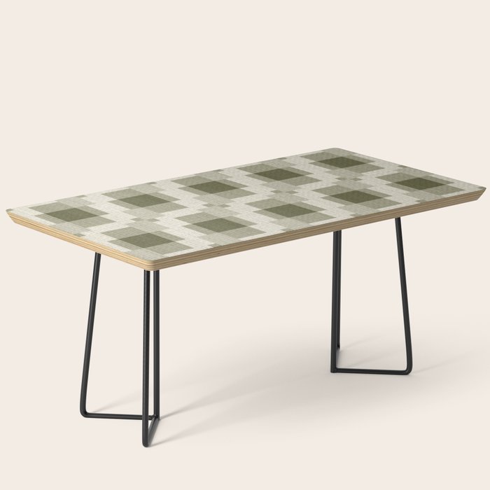 Shaded Lichen Multi Gingham Woven Checker Coffee Table Gallery Image 1