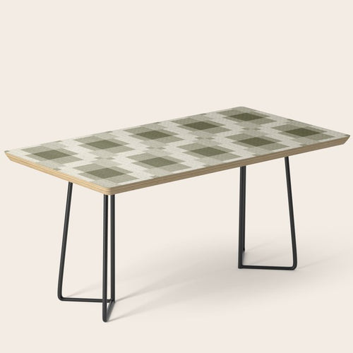 Shaded Lichen Multi Gingham Woven Checker Coffee Table