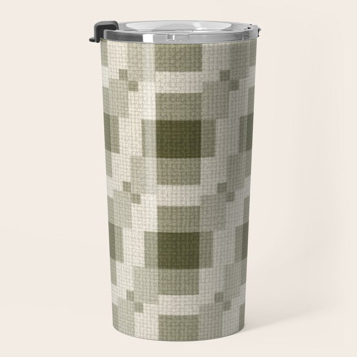 Shaded Lichen Multi Gingham Woven Checker Travel Mug Gallery Image 3