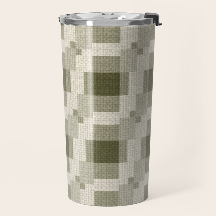 Shaded Lichen Multi Gingham Woven Checker Travel Mug Gallery Image 2