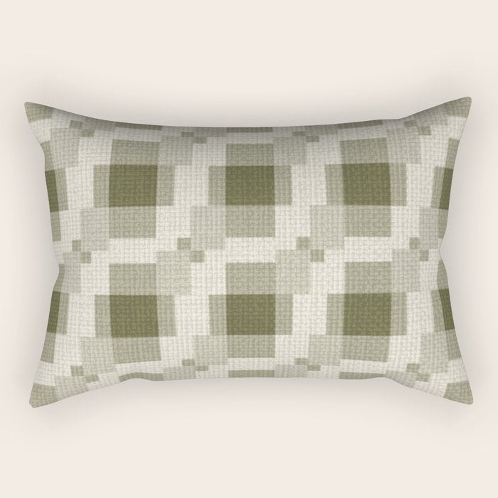 Shaded Lichen Multi Gingham Woven Checker Rectangular Pillow Gallery Image 2