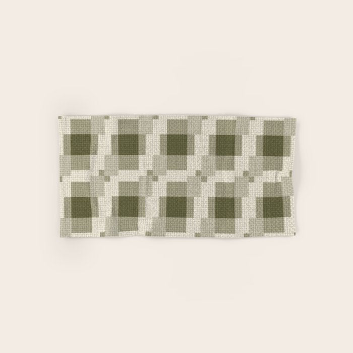 Shaded Lichen Multi Gingham Woven Checker Bath Towel Gallery Image 1