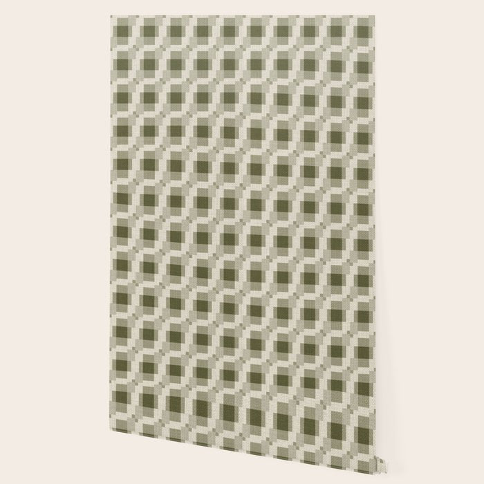 Shaded Lichen Multi Gingham Woven Checker Wallpaper Gallery Image 2