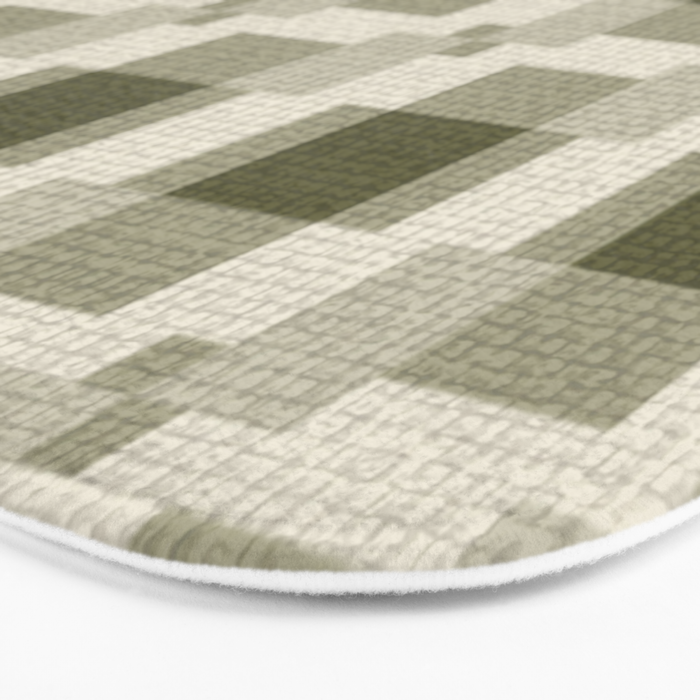Shaded Lichen Multi Gingham Woven Checker Bath Mat Gallery Image 3