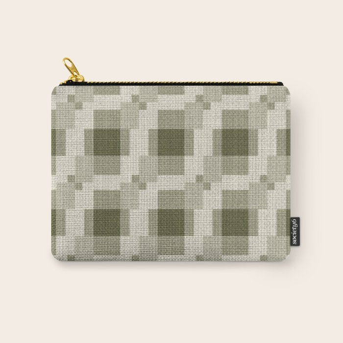 Shaded Lichen Multi Gingham Woven Checker Carry All Pouch Gallery Image 1
