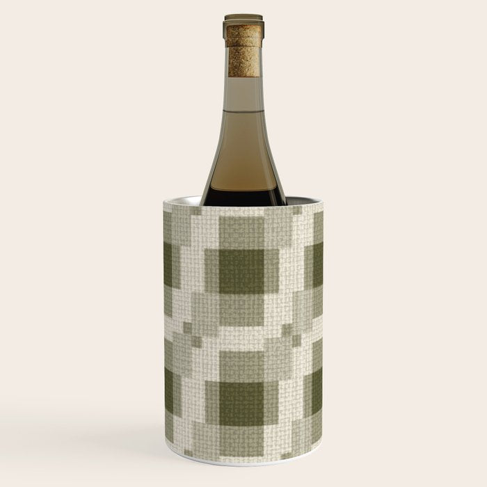 Shaded Lichen Multi Gingham Woven Checker Wine Chiller Gallery Image 1