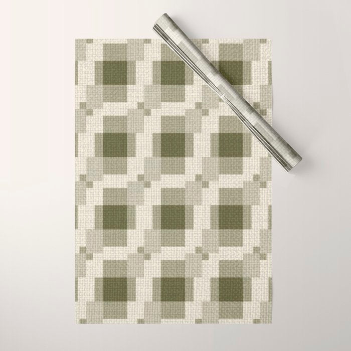 Shaded Lichen Multi Gingham Woven Checker Wrapping Paper Gallery Image 1