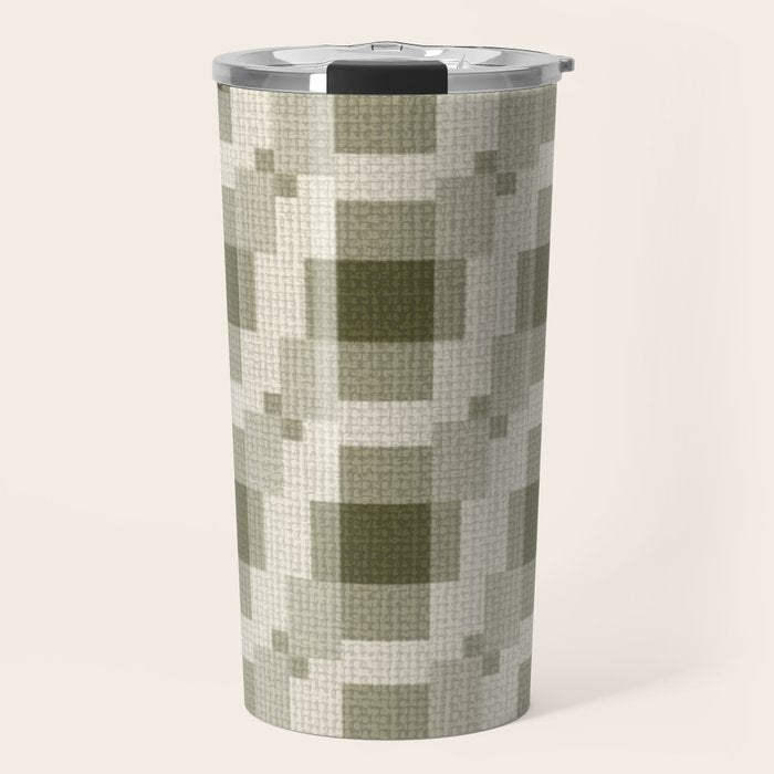 Shaded Lichen Multi Gingham Woven Checker Travel Mug Gallery Image 1