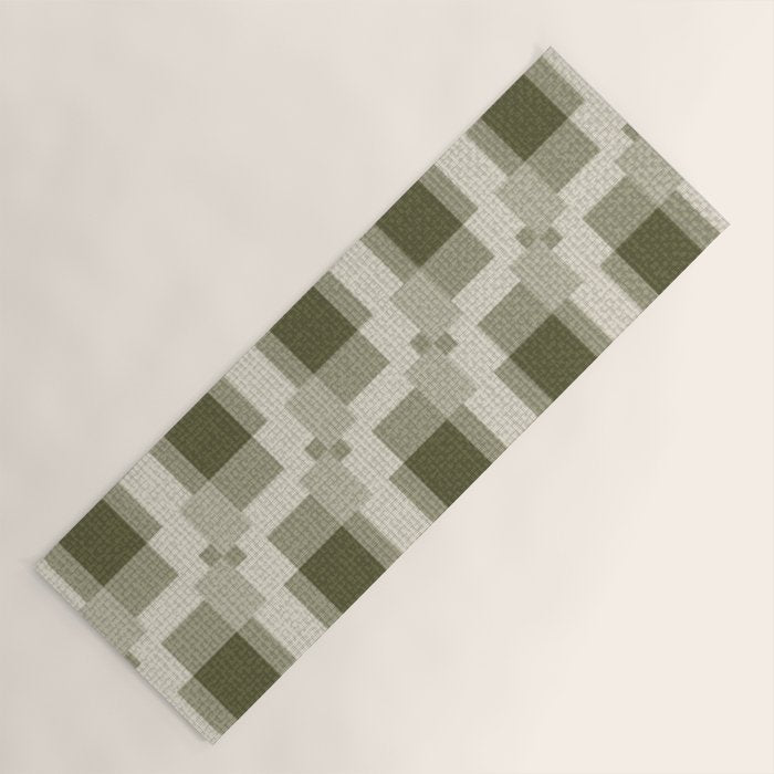 Shaded Lichen Multi Gingham Woven Checker Yoga Mat Gallery Image 1