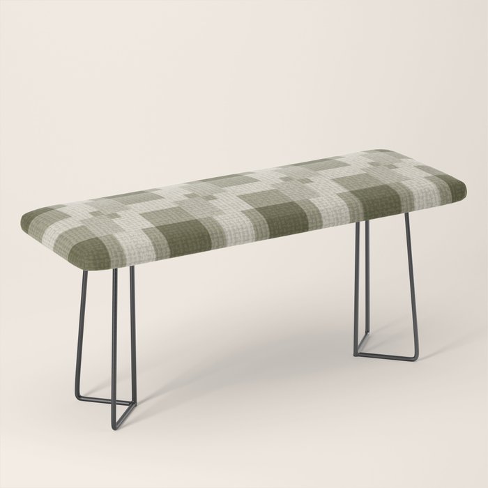 Shaded Lichen Multi Gingham Woven Checker Bench Gallery Image 1