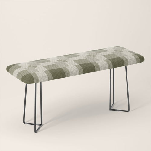 Shaded Lichen Multi Gingham Woven Checker Bench
