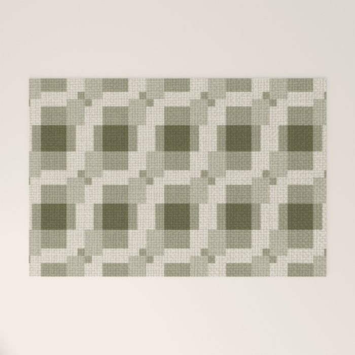 Shaded Lichen Multi Gingham Woven Checker Welcome Mat Gallery Image 1