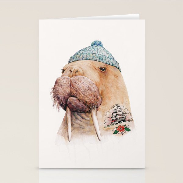 Tattooed Walrus Stationery Card Gallery Image 1