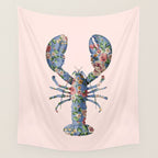 FLORAL LOBSTER Wall Tapestry Gallery Image 4