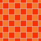 Checkered Grid Retro Contemporary Geometric Check Pattern in Orange Orange Pink Coffee Mug Gallery Image 2