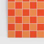 Checkered Grid Retro Contemporary Geometric Check Pattern in Orange Orange Pink Poster Gallery Image 3