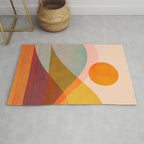 Abstraction_SUNSET_LANDSCAPE_POP_ART_Minimalism_018X Rug Gallery Image 1