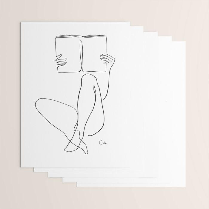 Reading Naked n.2 Wrapping Paper Gallery Image 3
