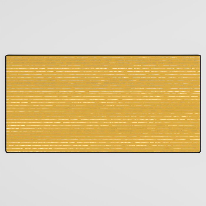 Lines (Mustard Yellow) Desk Mat Gallery Image 3