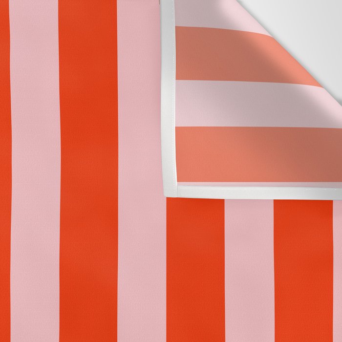 Vertical Stripes Bold Fun Basic Pattern in Orange and Pink Wall Tapestry Gallery Image 3